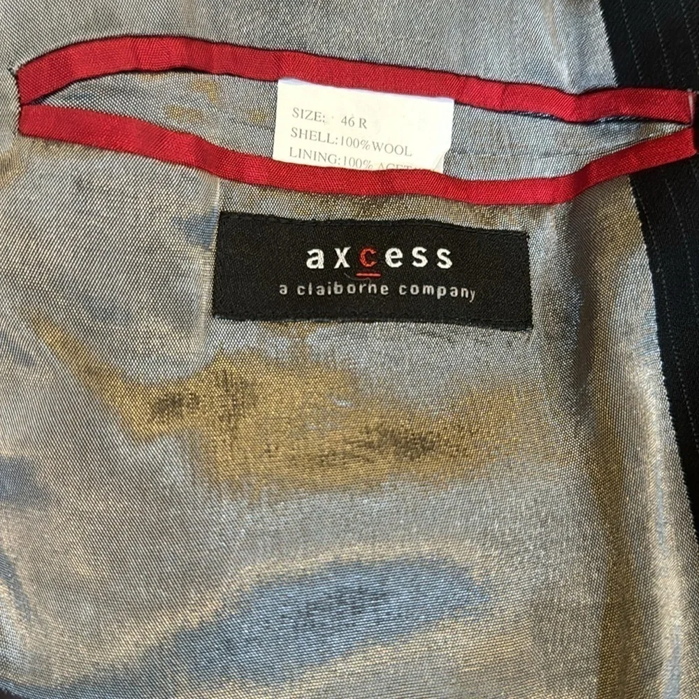 Axcess Black Wool‎ Pin Stripe Blazer